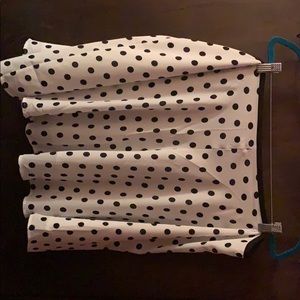 White skirt with black polkadots